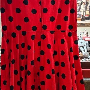 Grace Karin Red and Black Polka Dot A-Line Skirt